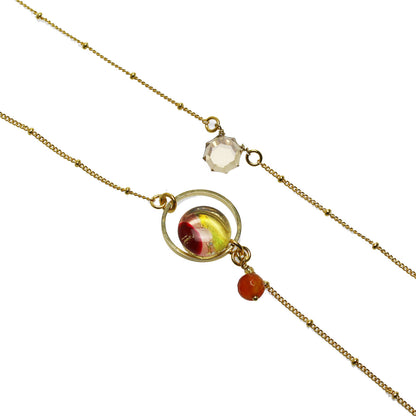 眼鏡チェーン 虹 シトリン 金 オレンジ TAMARUSAN