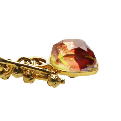 眼鏡ホルダー 虹 オレンジ 赤 革 カーネリアン TAMARUSAN