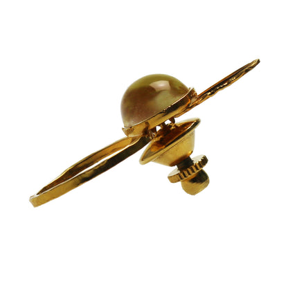 眼鏡ホルダー ピンブローチ うさぎ 虹 オレンジ TAMARUSAN