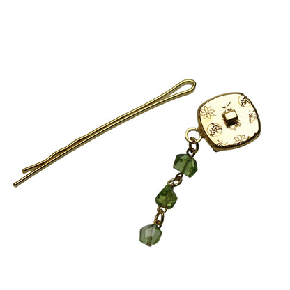 ヘアピン 紫 ペリドット ゴールド TAMARUSAN