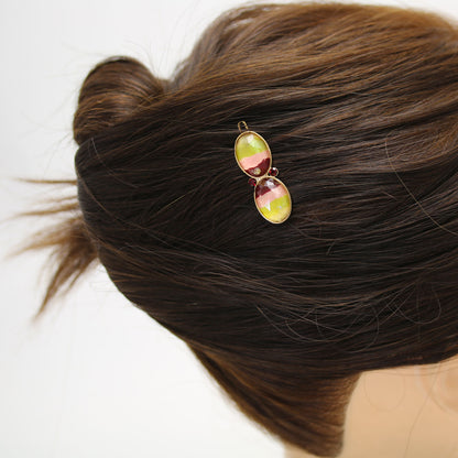 パッチン留め オレンジ 金 和装 大人 パッチン留め