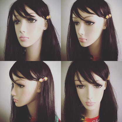 パッチン留め オレンジ 金 和装 大人 パッチン留め