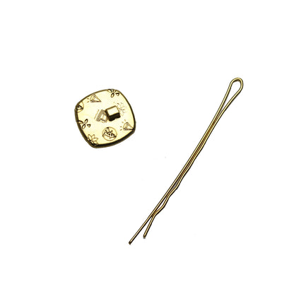 ヘアピン 虹 オレンジ 24k 金 贈り物 高級ヘアピン