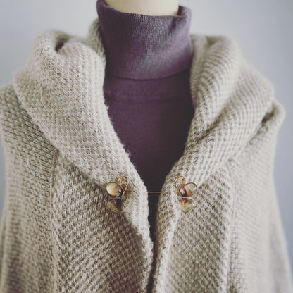 蝶 ハットピン パープル ゴールド ハットピン