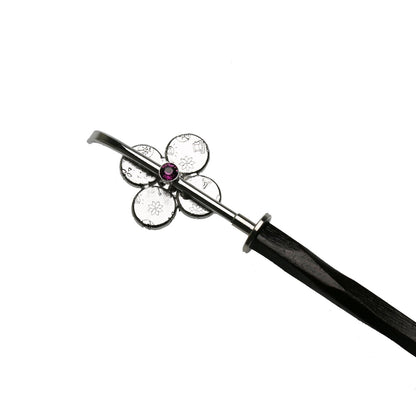 着せ替えかんざし パープル 虹 花 木製 TAMARUSAN