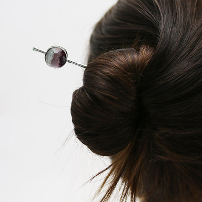 玉かんざし 虹 パープル 金属製 TAMARUSAN