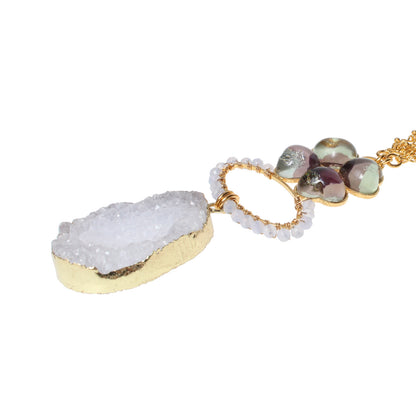 ネックレス パープル クローバー アメジスト ネックレス