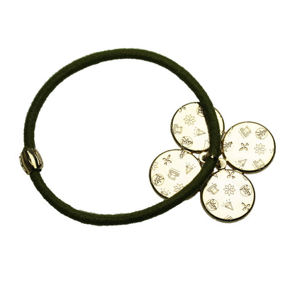 ヘアゴム 花 ゴールド 虹 オレンジ TAMARUSAN