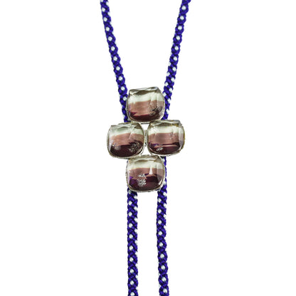 組紐ループタイ 紫 虹 アメジスト ジェイド TAMARUSAN