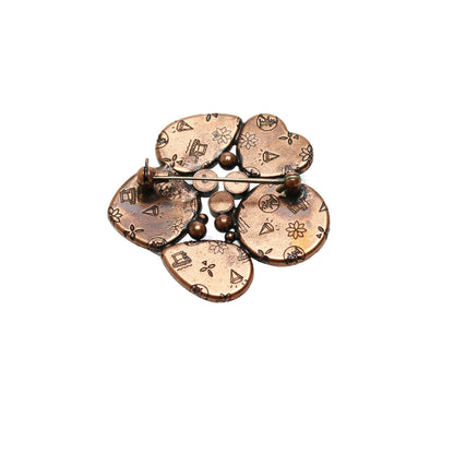 花 ブローチ アンティーク風 カラフル TAMARUSAN