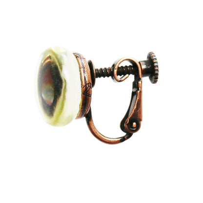 イヤリング オレンジ パンジー 樹脂 TAMARUSAN