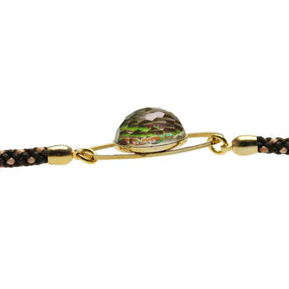 眼鏡チェーン 組紐 パンジー 金 磁気入りヘマタイト グリーン TAMARUSAN