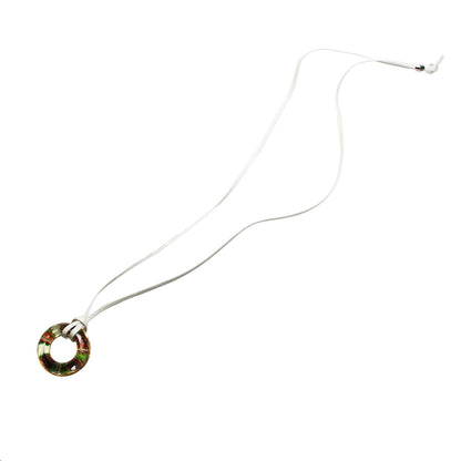 眼鏡ホルダー 緑 革紐 パンジー 樹脂 軽量 24k 金 TAMARUSAN