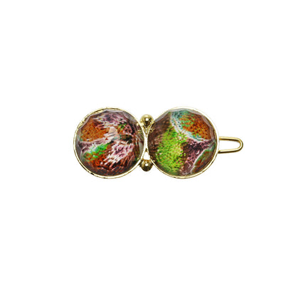 パッチン留め グリーン パンジー 花 24k 贈り物 TAMARUSAN