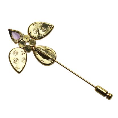 鳥 ハットピン パンジー 緑 アメジスト TAMARUSAN