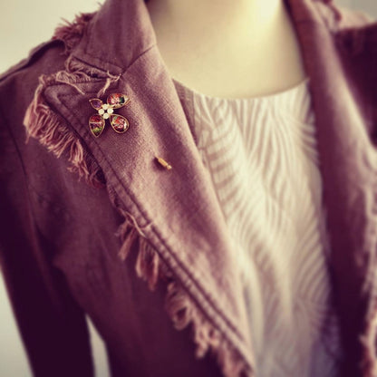 鳥 ハットピン パンジー 緑 アメジスト TAMARUSAN