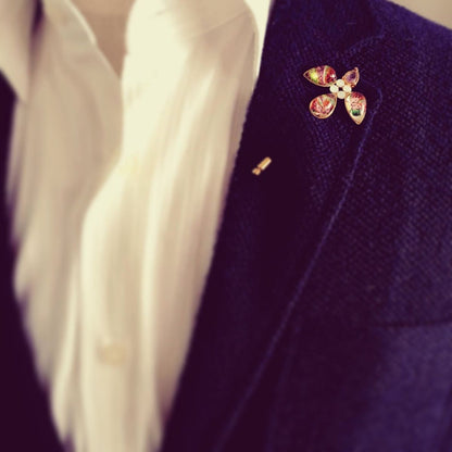 鳥 ハットピン パンジー 緑 アメジスト TAMARUSAN