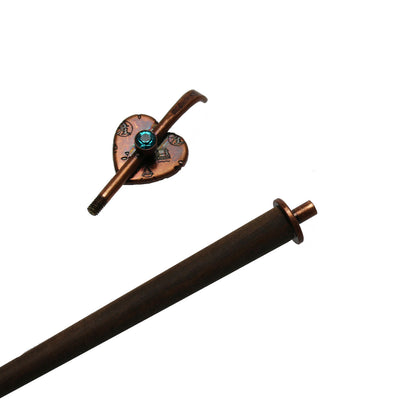 着せ替えかんざし ハート 木製 パンジー TAMARUSAN