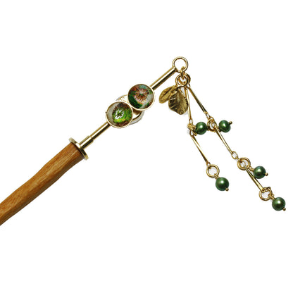 かんざし 着せ替え パンジー 淡水パール ２４金 TAMARUSAN