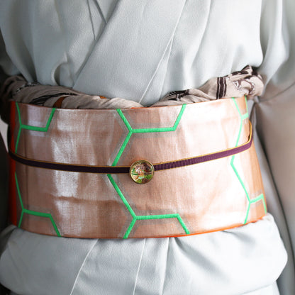 帯留 緑 金 パンジー TAMARUSAN