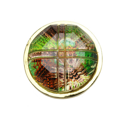 帯留 緑 金 パンジー TAMARUSAN