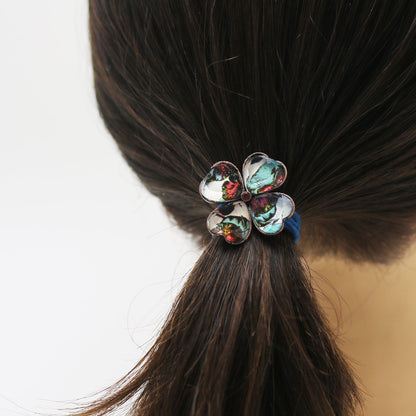 花 ヘアゴム パンジー クローバー 贈り物 マルチカラー TAMARUSAN