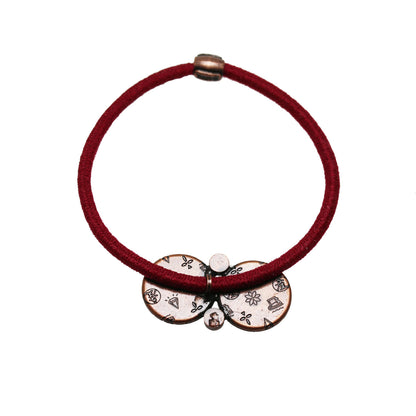 ヘアゴム パンジー 赤 贈り物 高級 TAMARUSAN