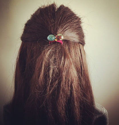 ヘアゴム パンジー 赤 贈り物 高級 TAMARUSAN