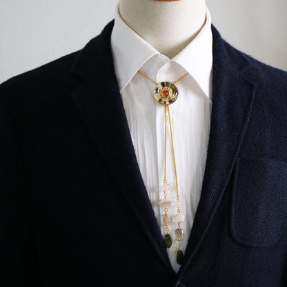 チェーンループタイ イエロー パンジー 24k ドーナツ型 TAMARUSAN