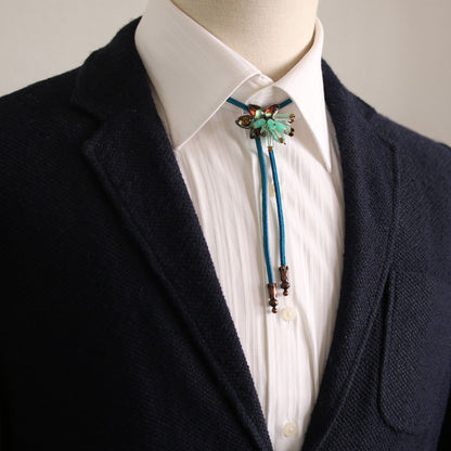 組紐ループタイ 紫 虹 アメジスト ジェイド 男女兼用 TAMARUSAN