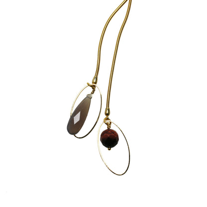 チェーンループタイ 花 ミックスカラー 24k TAMARUSAN