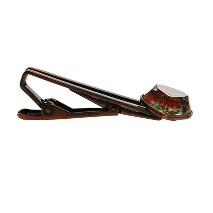 ネクタイピン ハート パンジー オレンジ TAMARUSAN