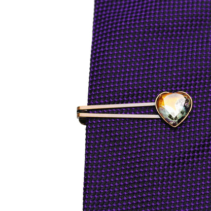 ネクタイピン ハート パンジー オレンジ TAMARUSAN