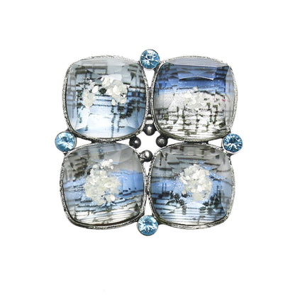 ブローチ 音符 ブルー 紫陽花 TAMARUSAN