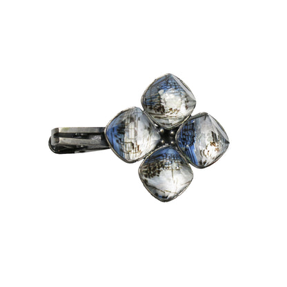 ストールクリップ 楽譜 青 花 TAMARUSAN