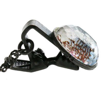 帽子留めクリップ 青 ラピスラズリ 帽子留め