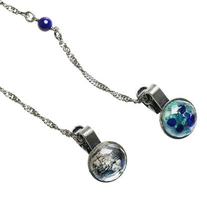 帽子留めクリップ 青 ラピスラズリ 帽子留め