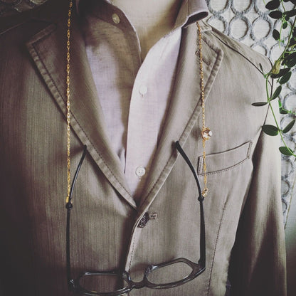 眼鏡チェーン 楽譜 音符 黄色 TAMARUSAN