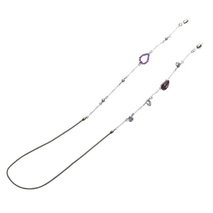 眼鏡チェーン 淡水パール アメジスト 楽譜 リボン TAMARUSAN