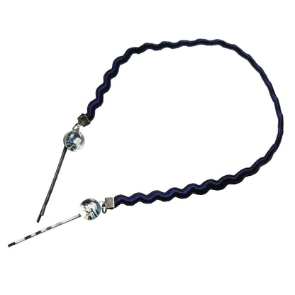 ヘアバンド ヘアピン 音符 ブルー TAMARUSAN