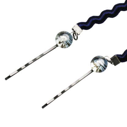 ヘアバンド ヘアピン 音符 ブルー TAMARUSAN