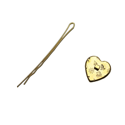 ヘアピン 金色 ハート 音符 イエロー TAMARUSAN