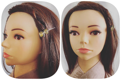 蝶 ヘアピン 楽譜 グリーン 大人向け 高級 TAMARUSAN