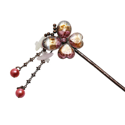 蝶 かんざし 楽譜 ピンク 一本挿し TAMARUSAN