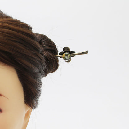 花 かんざし 一本挿し 音符 グリーン TAMARUSAN