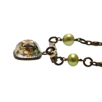 ネックレス 音符 ヘマタイト 緑 TAMARUSAN