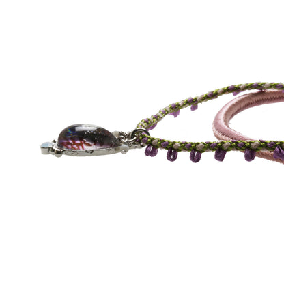 チョーカー 組紐 リボン ピンク 音符 正絹 TAMARUSAN