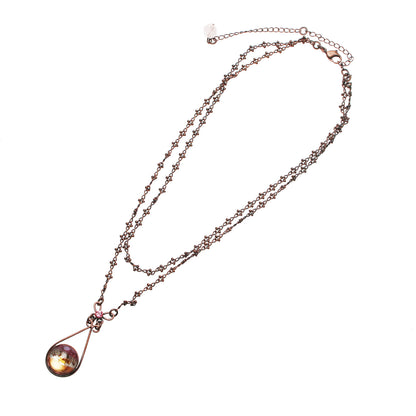 ネックレス 音符 ピンク アンティーク風 TAMARUSAN