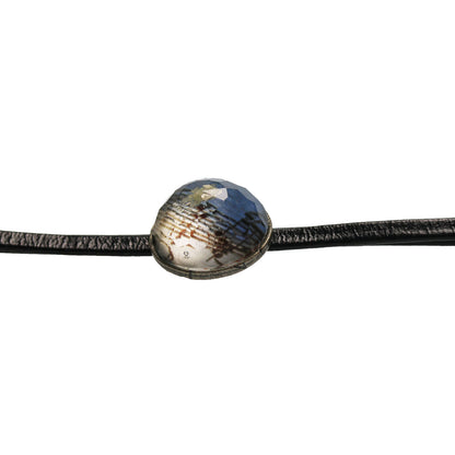 ２連 革紐チョーカー 音符 ブルー TAMARUSAN