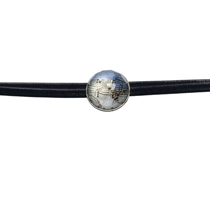 ２連 革紐チョーカー 音符 ブルー TAMARUSAN